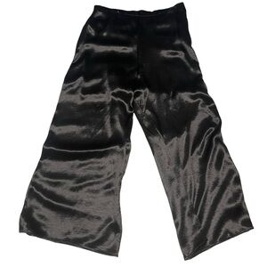 Cupid Wide Leg Black Satin Pants Size XL